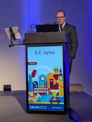 Ben Ayres presenting in the ERN eUROGEN Thematic Session @ EAU26